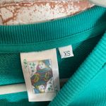 QUEEN OF SPARKLES Teal Mini Dress with Rainbow Stripes Green Size XS Photo 2