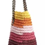 KURT GEIGER LONDON Chelsea Rainbow Raffia Open Top Convertible Straw Tot… Gold Photo 3