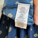 Free People navy satin tie front blouse Photo 5