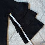Endless Rose  Black Tiered Sleeve Cropped Knit Sweater Sz S Photo 2
