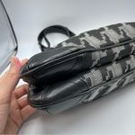 DKNY Black & White Printed Leather Trim Shoulder Handbag Purse Y2K Baguette Photo 4