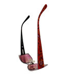 ETRO pink metallic paisley print y2k sunglasses with case rhinestone logo Photo 5