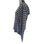 On the Byas Striped Hooded Long Sleeve Shirt Quarter Button Photo 2