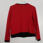 Liz Claiborne Crazy Horse (by ) Women’s Small Red & Blck Snap Button Cardigan EUC Photo 5