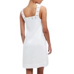 Madewell NWT  Embroidered Tank Mini Dress Eyelet White 100% Linen Size 0 Photo 3