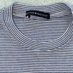 Brandy Melville Blue Striped Short Sleeve Tee Photo 1