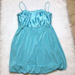 Jessica McClintock for Gunne Sax Baby Blue Bow Front Bubble Dress Photo 3