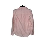 J.Crew Women's Top Shirt Embroidered Striped Long Cuffed Sleeve Button Pink XS Orange Photo 6