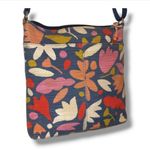 Fossil Blake Abstract Floral Crossbody Purse-Adjustable Strap-Outside Pockets Photo 3