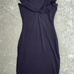 Unique Vintage  Black Bow Tie Bodycon Midi dress Photo 0