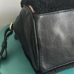 UGG  Sheep Skin Black Top Zip Handbag with Attached Crossbody Strap Photo 5