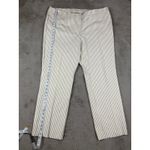 Chico's  Women's 4R US 20 Beige Striped Classic‎ Fit Pants Career Casual Photo 7