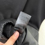 Anthropologie [] Black Faux Leather Tie Waist Short Sleeve V-Neck Top Sz Small S Photo 13