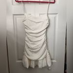 ZARA  Satin Draped Ruffle Hem Dress NWOT Photo 3