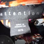 Attention ‎ orange, blue & white long sleeve dress medium Photo 4