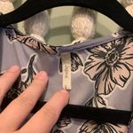 Japna  Lavender Floral Wrap Blouse Shirt Size Small Flutter Bodice Sleeveless Photo 1