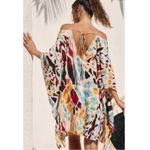 Anthropologie Printed Tropical Coverup Mini Dress New XS Photo 1