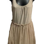 Anthropologie A’Reve Tulle Beige/Tan Sleeveless Dress Size Small Photo 0