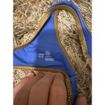 Aerie  Blue and Gold Scoop Neck Bikini Set 2 Piece Swimsuit Photo 3