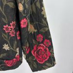 Chico's Chico’s Designs dark floral roses tapestry shirt jacket shacket button up M Photo 3