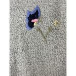 Northern Reflections Vintage Floral Embroidered Cardigan Gray XL Cottagecore Photo 4