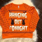 Halloween sweatshirt “hanging out tonight… Orange Size L Photo 0