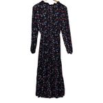 One One Six Womens Maxi Dress M Black Floral Boho Tiered Cottagecore Whimsigoth Size M Photo 1