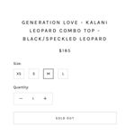Generation Love NEW NWT Kalani Combo Top Black Leopard size XS Photo 3