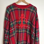 Charter Club Vtg  ladies Plaid Multi Color Crewneck Sweater with Anchor size L Photo 2