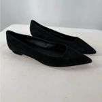 Good American Pointed Toe Suede Statement Flats in Black Size 7 Photo 2
