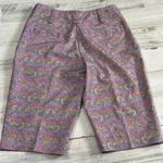Nike  Golf Lavender Paisley Print Bermuda Shorts Size 4 Photo 4