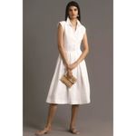 Reformation NWT ‎ Prim Linen Midi Dress Size 12 White Shirtdress Photo 6