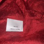 Eileen Fisher  RED Crushed 100% Silk Old Money Classic Designer Blazer Jacket Med Photo 10