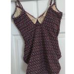 MiracleSuit  Sz 14 Sanibel One Piece Swimsuit Red/White/Blue Slimming Ruched EUC Photo 1