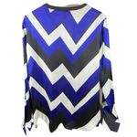 Ralph Lauren NWT  V-neck Top Chevron Pattern Medium Silky Polyester Boutique Chic Photo 2