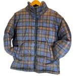 Nordstrom BP. | NWT | XS | Oversized Puffer Jacket in Purple Earl Ombre Plaid Photo 1