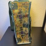 VTG 90s Tapestry Golf Tournament Tote Bag & Coin Purse Pouch Plaid Large Purse Green Photo 3