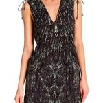 Haute Hippie  Follow Me Mini Dress Green Feather Sleeveless V Neck Womens Small Photo 0