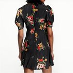 Free People EUC Neon Garden Dress Black Floral Size 4 Photo 3