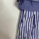 J.Crew One-shoulder Blue White Stripe Ruffle Jumpsuit Photo 3