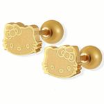 Hello Kitty  Licensed 14k Gold Plated Stud Earrings Photo 0