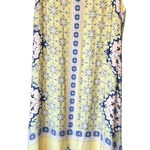 Sundance  Yellow Purple Floral Sleeveless Shift Dress Womens 14 Modest Summer Photo 0