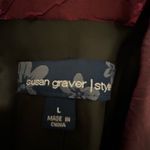 Susan Graver  Iridescent Tonal Patchwork Velvet Flocked Jacket Photo 6