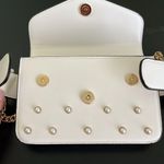 Beautiful Designer Bee Purse Fashion Crossbody Bags with Pearls White Photo 6