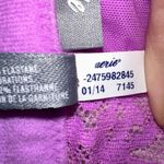 Aerie  Strapless Bra Purple Lace‎ Trim Lined 32C Photo 2