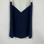 Alice + Olivia  Blue White Color Block Mini Dress Womens XS Shift Sleeveless Zip Photo 2