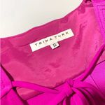 Trina Turk Escondido Short Sleeve Gold Tassel Fringe Top in Fuchsia Pink Small Photo 6