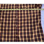 Vintage The Fox Collection Women’s Long Sleeve Button Down Shirt Plaid Size 16 Yellow Photo 4