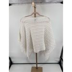 Ralph Lauren Lauren White Knit Fringe Poncho Sweater Size Large/XL Beach Travel Photo 8