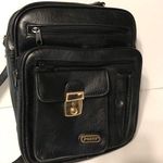 Porox black leather crossbody travel bag Photo 6